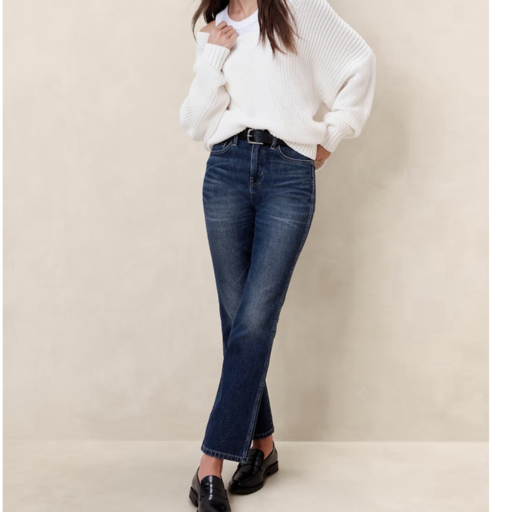Banana Republic high rise crop boot. Size 29.
